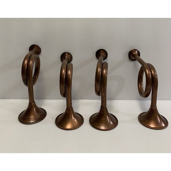 Bugle Trumpet Napkin Rings Hofburg Interiors Set of 4 - Picture 4 of 12